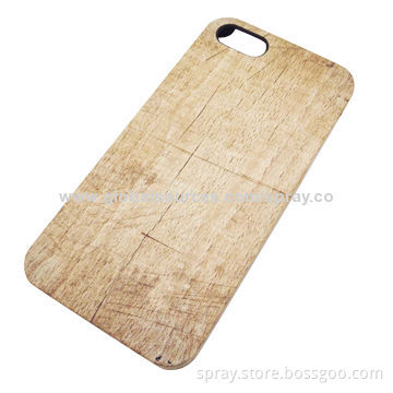 Water Transfer Printed Wooden Case for iPhone 5S, Secure Close Magnetic Flap